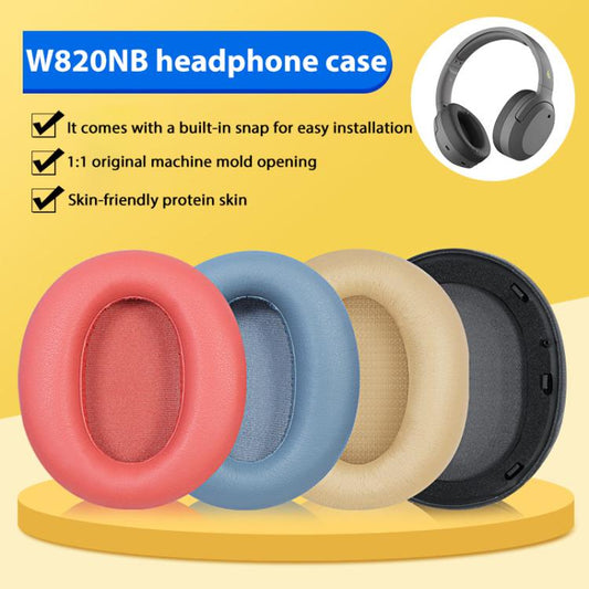 2pcs Ice Silk Cloth Replacement Earpads For EDIFIER W820NB / Free Pro / K820NC(Blue) - Earmuff & Pad by buy2fix | Online Shopping UK | buy2fix