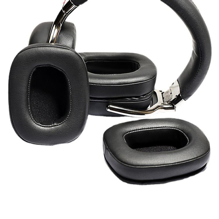 2pcs Protein Leather Replacement Earpads For EDIFIER H880(Black) - Earmuff & Pad by buy2fix | Online Shopping UK | buy2fix
