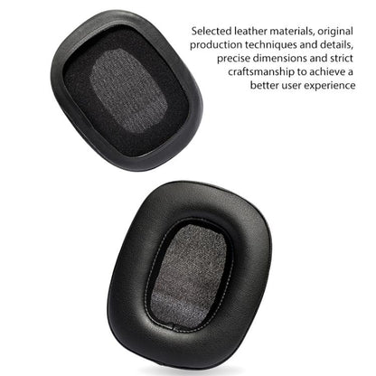 2pcs Protein Leather Replacement Earpads For EDIFIER H880(Black) - Earmuff & Pad by buy2fix | Online Shopping UK | buy2fix