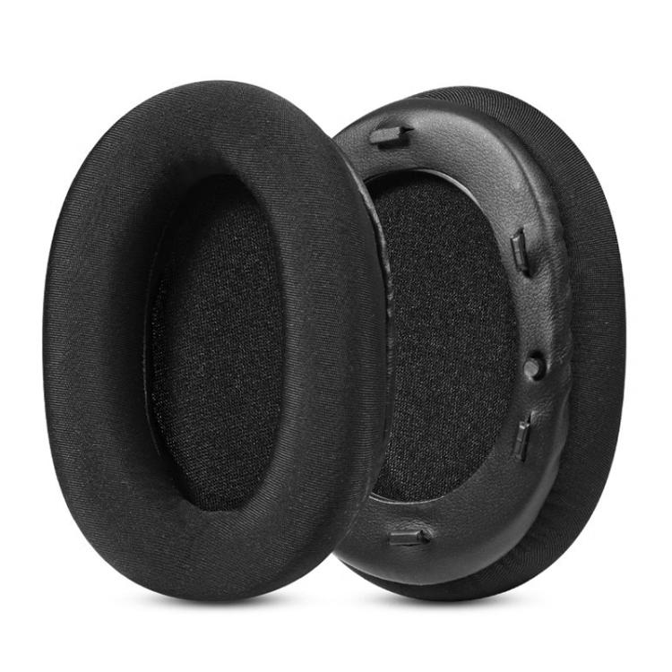 2pcs Ice Silk Cloth Snap-on Replacement Earpads For EDIFIER W800BT PLUS(Black) - Earmuff & Pad by buy2fix | Online Shopping UK | buy2fix