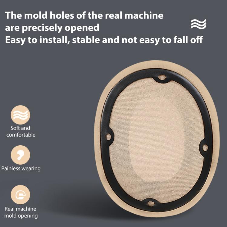 1 Pair Printing Protein Leather Replacement Earpads For EDIFIER W830BT / W860NB(Black) - Earmuff & Pad by buy2fix | Online Shopping UK | buy2fix