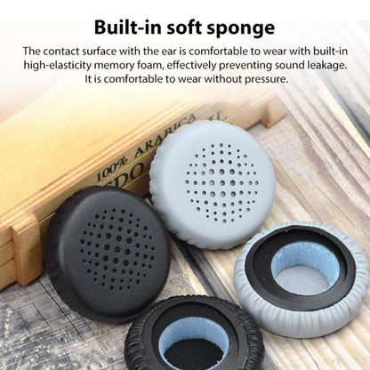 2pcs Protein Leather Replacement Earpads For EDIFIER H690 / W570BT / W670BT / H690P(Grey) - Earmuff & Pad by buy2fix | Online Shopping UK | buy2fix