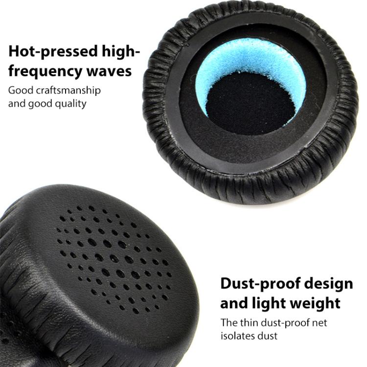 2pcs Protein Leather Replacement Earpads For EDIFIER H690 / W570BT / W670BT / H690P(Black) - Earmuff & Pad by buy2fix | Online Shopping UK | buy2fix