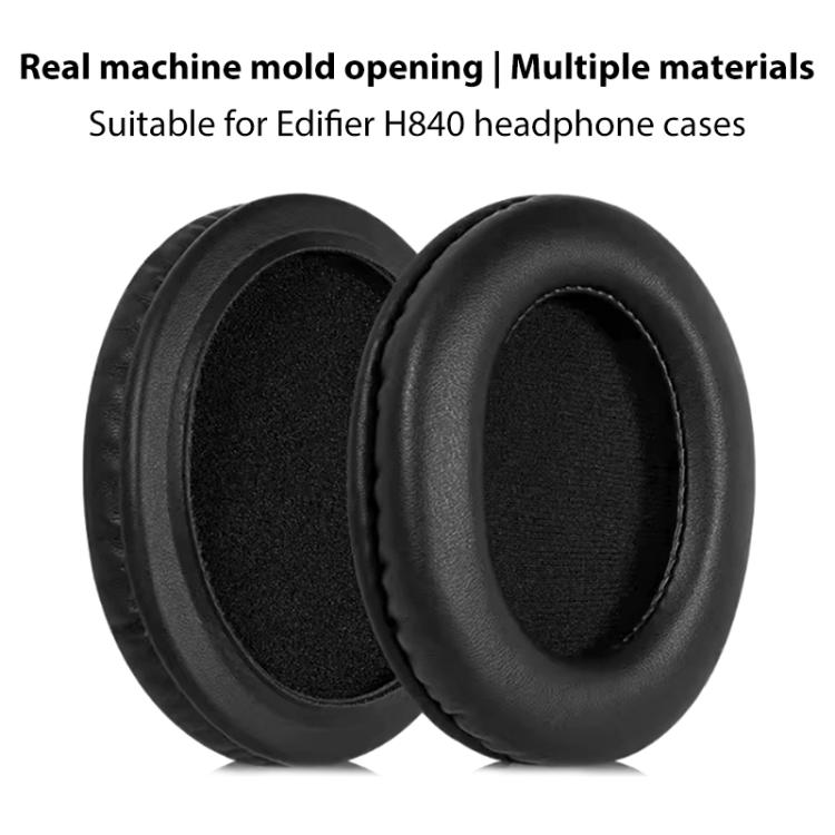 2pcs Protein Leather Replacement Earpads For EDIFIER H840 / H841P / K830 / G3 / K5000 / K6500(Apricot) - Earmuff & Pad by buy2fix | Online Shopping UK | buy2fix
