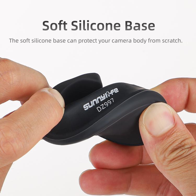 For Insta360 X5 / X4 Sunnylife Silicone Stand Base Tabletop Base(Black) - Len Accessories by buy2fix | Online Shopping UK | buy2fix