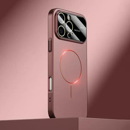 For iPhone 16 Pro Max Kalebol Large Window MagSafe Frosted PC Phone Case(Wine Red) - iPhone 16 Pro Max Cases by Kalebol | Online Shopping UK | buy2fix