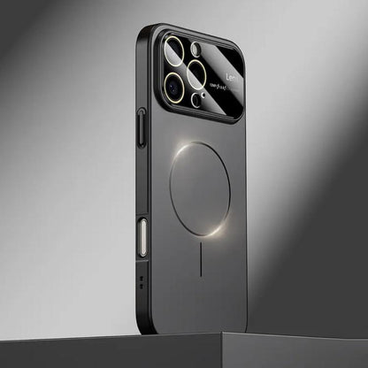 For iPhone 16 Pro Max Kalebol Large Window MagSafe Frosted PC Phone Case(Black) - iPhone 16 Pro Max Cases by Kalebol | Online Shopping UK | buy2fix