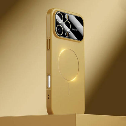 For iPhone 16 Pro Max Kalebol Large Window MagSafe Frosted PC Phone Case(Khaki) - iPhone 16 Pro Max Cases by Kalebol | Online Shopping UK | buy2fix