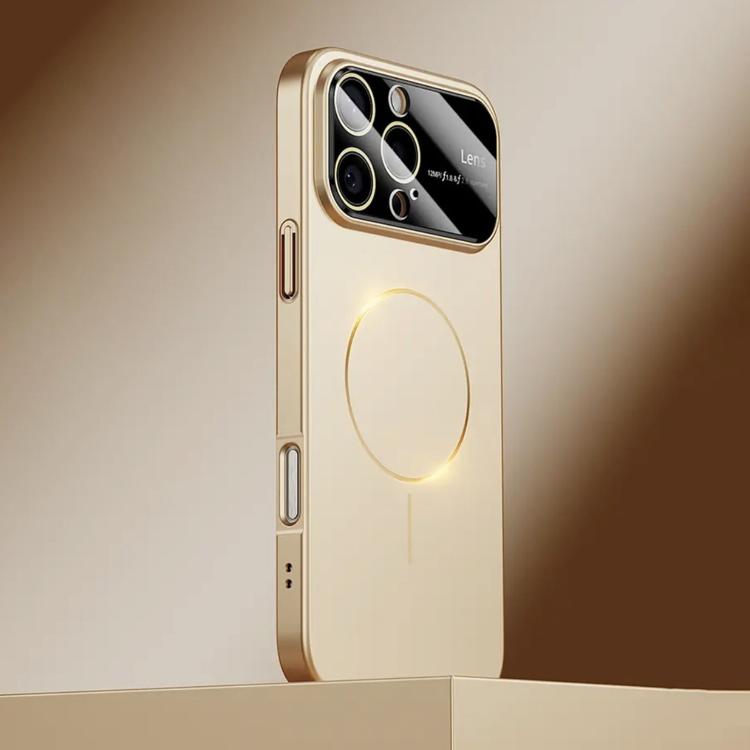 For iPhone 16 Pro Max Kalebol Large Window MagSafe Frosted PC Phone Case(Desert Gold) - iPhone 16 Pro Max Cases by Kalebol | Online Shopping UK | buy2fix