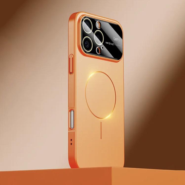 For iPhone 16 Pro Kalebol Large Window MagSafe Frosted PC Phone Case(Orange) - iPhone 16 Pro Cases by Kalebol | Online Shopping UK | buy2fix