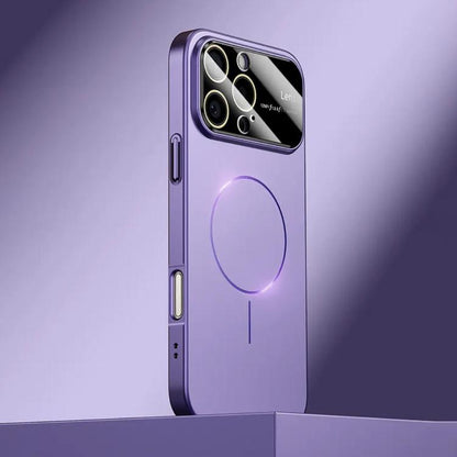 For iPhone 16 Pro Kalebol Large Window MagSafe Frosted PC Phone Case(Deep Purple) - iPhone 16 Pro Cases by Kalebol | Online Shopping UK | buy2fix