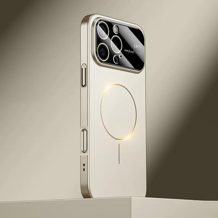 For iPhone 16 Pro Kalebol Large Window MagSafe Frosted PC Phone Case(Titanium Color) - iPhone 16 Pro Cases by Kalebol | Online Shopping UK | buy2fix