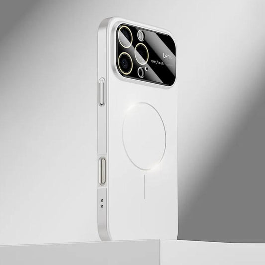 For iPhone 16 Pro Kalebol Large Window MagSafe Frosted PC Phone Case(White) - iPhone 16 Pro Cases by Kalebol | Online Shopping UK | buy2fix