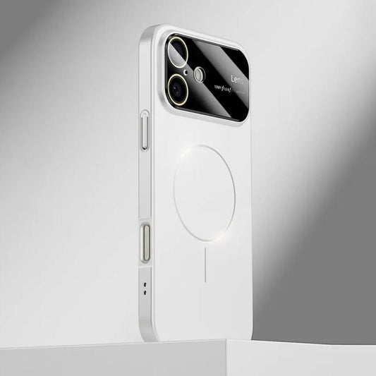 For iPhone 16 Plus Kalebol Large Window MagSafe Frosted PC Phone Case(White) - iPhone 16 Plus Cases by Kalebol | Online Shopping UK | buy2fix