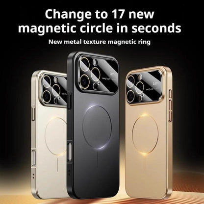 For iPhone 16 Pro Max Kalebol Large Window MagSafe Frosted PC Phone Case(Titanium Color) - iPhone 16 Pro Max Cases by Kalebol | Online Shopping UK | buy2fix