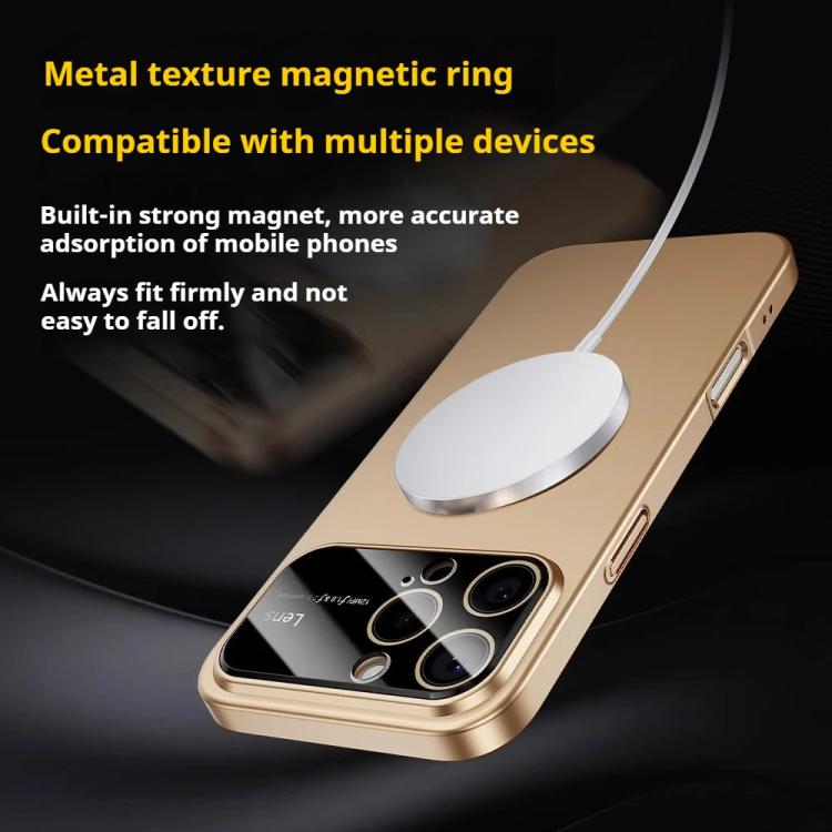 For iPhone 16 Pro Kalebol Large Window MagSafe Frosted PC Phone Case(Black) - iPhone 16 Pro Cases by Kalebol | Online Shopping UK | buy2fix