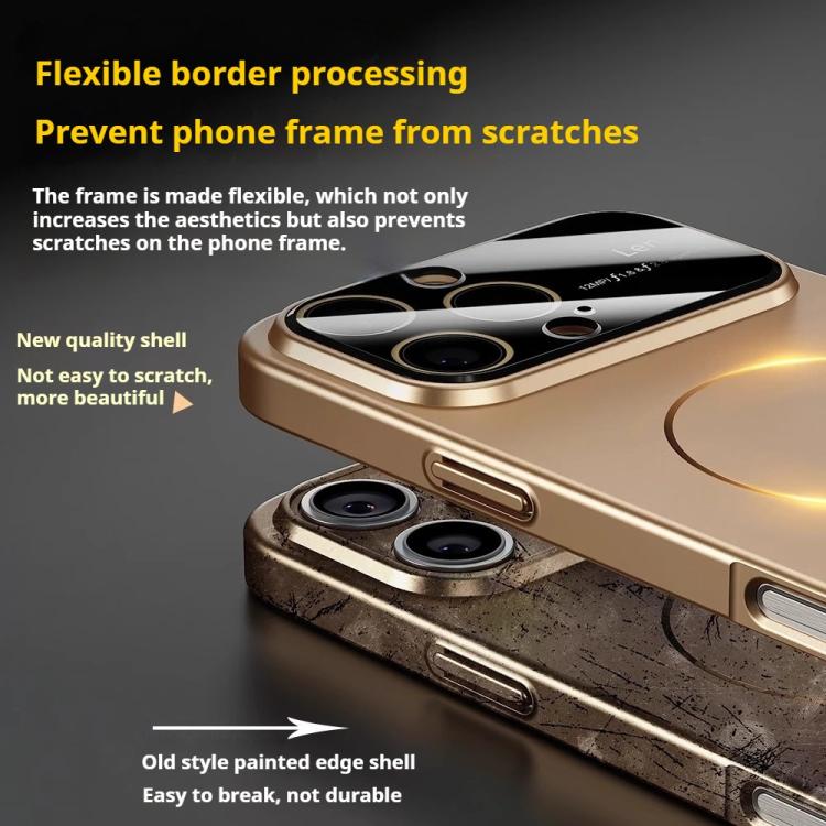 For iPhone 16 Pro Max Kalebol Large Window MagSafe Frosted PC Phone Case(Black) - iPhone 16 Pro Max Cases by Kalebol | Online Shopping UK | buy2fix