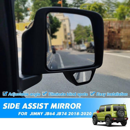 For Suzuki Jimny JB74 / JB64 2018- Car Rear-view Blind Spot Wide-angle Auxiliary Mirror, Type:Right Side(Black) - Convex Mirror & Accessories by buy2fix | Online Shopping UK | buy2fix