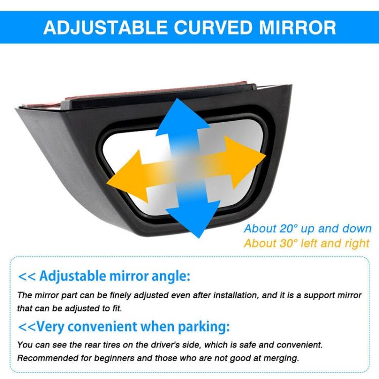 For Suzuki Jimny JB74 / JB64 2018- Car Rear-view Blind Spot Wide-angle Auxiliary Mirror, Type:Right Side(Black) - Convex Mirror & Accessories by buy2fix | Online Shopping UK | buy2fix