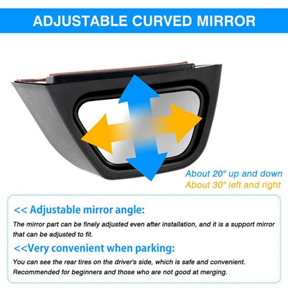 For Suzuki Jimny JB74 / JB64 2018- Car Rear-view Blind Spot Wide-angle Auxiliary Mirror, Type:Right Side(Black) - Convex Mirror & Accessories by buy2fix | Online Shopping UK | buy2fix