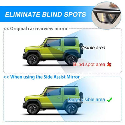 For Suzuki Jimny JB74 / JB64 2018- Car Rear-view Blind Spot Wide-angle Auxiliary Mirror, Type:Right Side(Black) - Convex Mirror & Accessories by buy2fix | Online Shopping UK | buy2fix