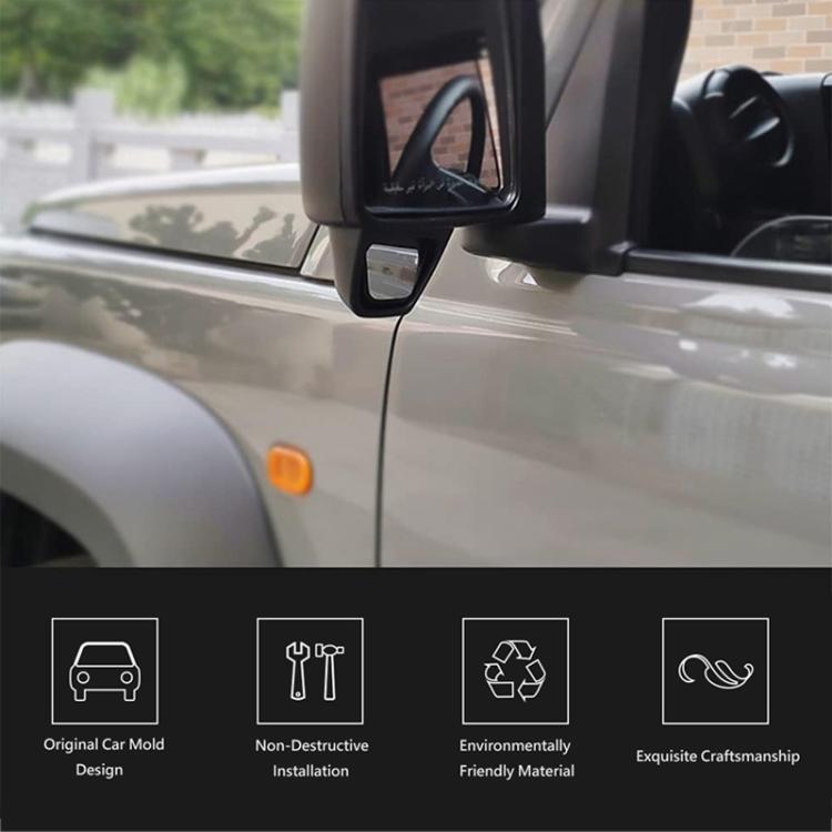 For Suzuki Jimny JB74 / JB64 2018- Car Rear-view Blind Spot Wide-angle Auxiliary Mirror, Type:Left Side(Black) - Convex Mirror & Accessories by buy2fix | Online Shopping UK | buy2fix