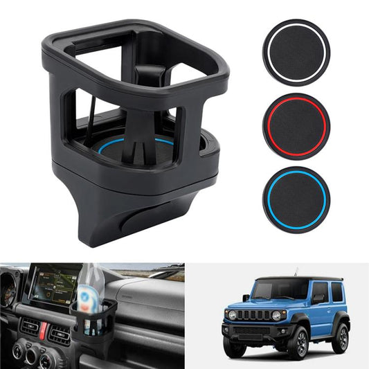For Suzuki Jimny JB74 / JB64 2018- Car Air Outlet Water Cup Holder, with 3pcs Anti-slip Mats(Black) - Car Drink Holders by buy2fix | Online Shopping UK | buy2fix