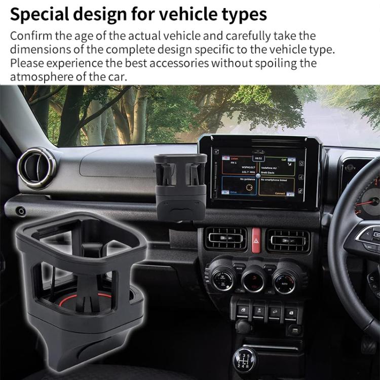 For Suzuki Jimny JB74 / JB64 2018- Car Air Outlet Water Cup Holder, with 3pcs Anti-slip Mats(Black) - Car Drink Holders by buy2fix | Online Shopping UK | buy2fix