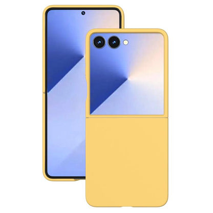 For Samsung Galaxy Z Flip7 Kalebol Paint-sprayed Solid Color PC Phone Case(Yellow) - Galaxy Z Flip7 5G Cases by Kalebol | Online Shopping UK | buy2fix