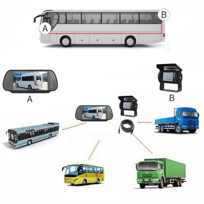 7 inch IPS HD Screen AHD Touch Button Car Reversing Rearview Camera Monitor Kit(Black) - Rearview Monitors by buy2fix | Online Shopping UK | buy2fix