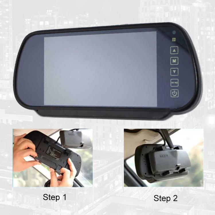 7 inch IPS HD Screen AHD Touch Button Car Reversing Rearview Camera Monitor Kit(Black) - Rearview Monitors by buy2fix | Online Shopping UK | buy2fix