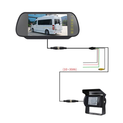 7 inch IPS HD Screen AHD Touch Button Car Reversing Rearview Camera Monitor Kit(Black) - Rearview Monitors by buy2fix | Online Shopping UK | buy2fix