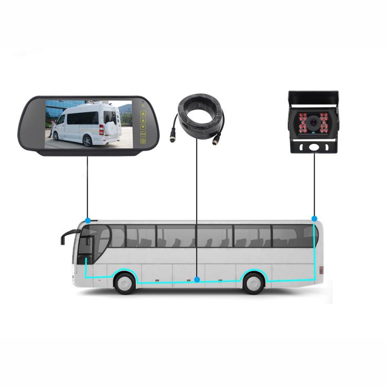 7 inch IPS HD Screen AHD Touch Button Car Reversing Rearview Camera Monitor Kit(Black) - Rearview Monitors by buy2fix | Online Shopping UK | buy2fix