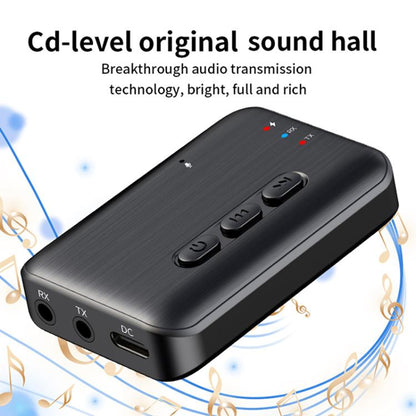 2 in 1 Car Bluetooth AUX Receiver Transmitter Bluetooth Audio Adapter(Black) - Bluetooth Adapters by buy2fix | Online Shopping UK | buy2fix