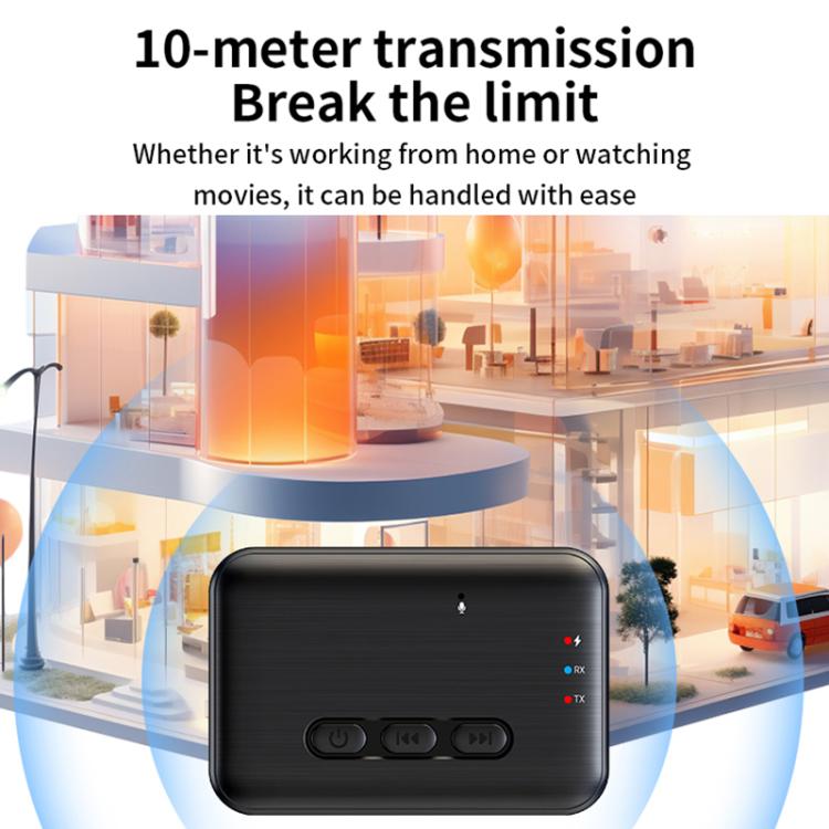 2 in 1 Car Bluetooth AUX Receiver Transmitter Bluetooth Audio Adapter(Black) - Bluetooth Adapters by buy2fix | Online Shopping UK | buy2fix