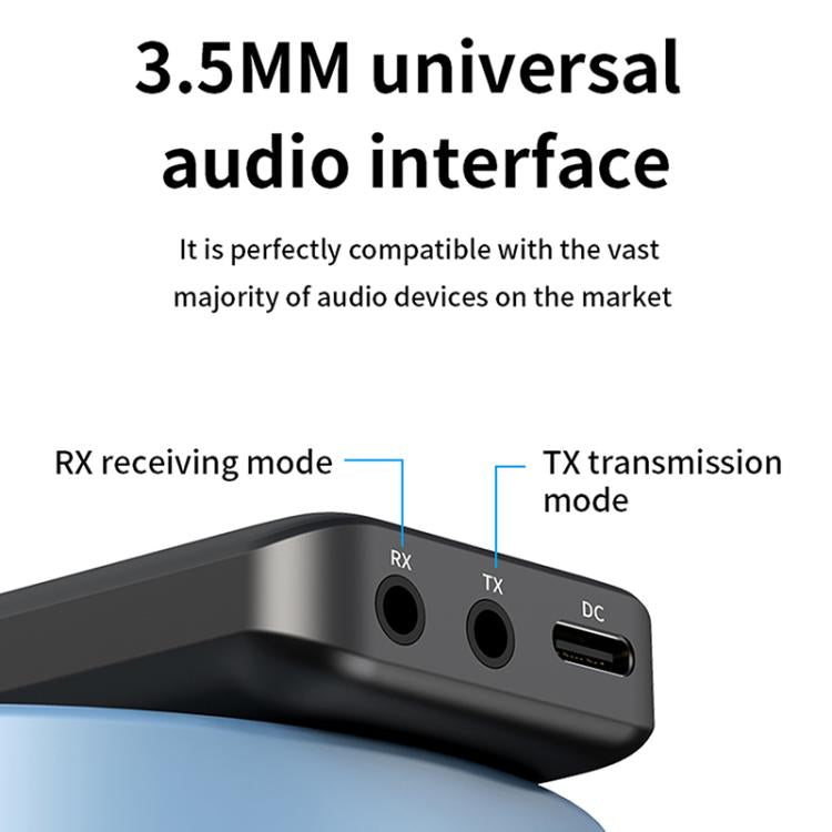 2 in 1 Car Bluetooth AUX Receiver Transmitter Bluetooth Audio Adapter(Black) - Bluetooth Adapters by buy2fix | Online Shopping UK | buy2fix