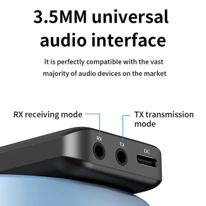 2 in 1 Car Bluetooth AUX Receiver Transmitter Bluetooth Audio Adapter(Black) - Bluetooth Adapters by buy2fix | Online Shopping UK | buy2fix