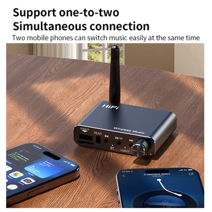 Portable Bluetooth Receiver Audio AUX Adapter Supports USB Disk, TF Card With Remote Control(Black) - Audio Receiver Transmitter by buy2fix | Online Shopping UK | buy2fix