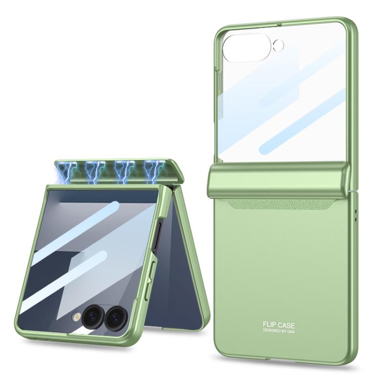 For Samsung Galaxy Z Flip7 5G GKK Integrated HD Film Magnetic Full Coverage Flip Phone Case(Matcha Green) - Galaxy Z Flip7 5G Cases by GKK | Online Shopping UK | buy2fix