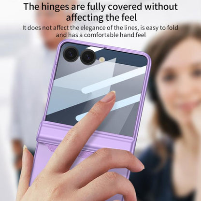 For Samsung Galaxy Z Flip7 5G GKK Integrated HD Film Magnetic Full Coverage Flip Phone Case(Matcha Green) - Galaxy Z Flip7 5G Cases by GKK | Online Shopping UK | buy2fix