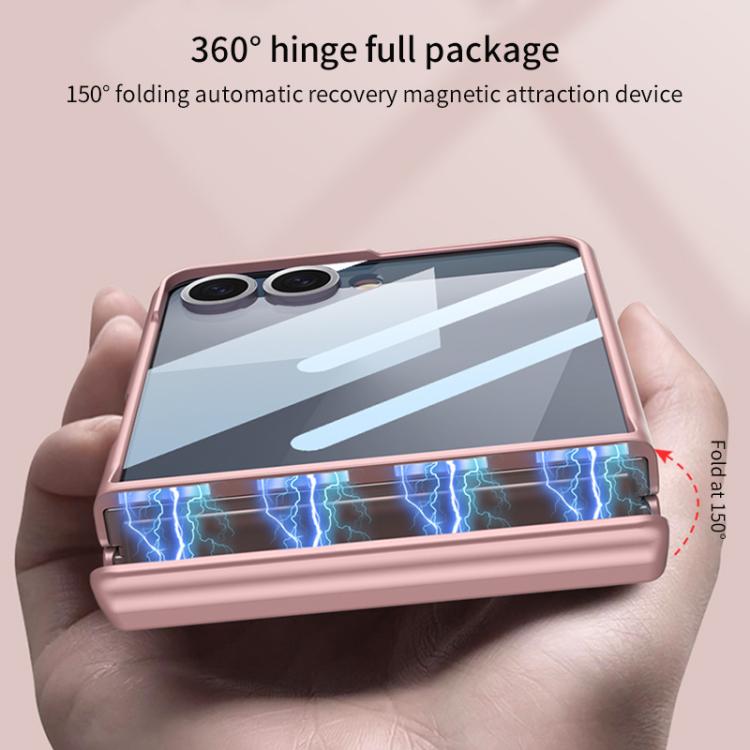 For Samsung Galaxy Z Flip7 5G GKK Integrated HD Film Magnetic Full Coverage Flip Phone Case(Matcha Green) - Galaxy Z Flip7 5G Cases by GKK | Online Shopping UK | buy2fix