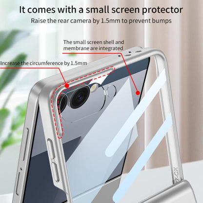 For Samsung Galaxy Z Flip7 5G GKK Integrated HD Film Magnetic Full Coverage Flip Phone Case(Wine Red) - Galaxy Z Flip7 5G Cases by GKK | Online Shopping UK | buy2fix