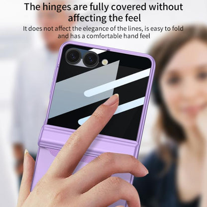 For Samsung Galaxy Z Flip7 5G GKK Integrated Privacy Film Magnetic Full Coverage Flip Phone Case(Black) - Galaxy Z Flip7 5G Cases by GKK | Online Shopping UK | buy2fix