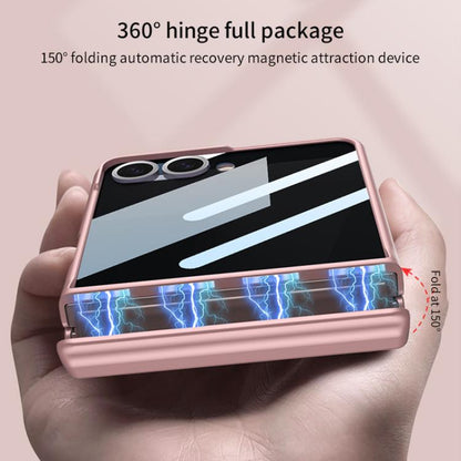 For Samsung Galaxy Z Flip7 5G GKK Integrated Privacy Film Magnetic Full Coverage Flip Phone Case(Titanium Grey) - Galaxy Z Flip7 5G Cases by GKK | Online Shopping UK | buy2fix