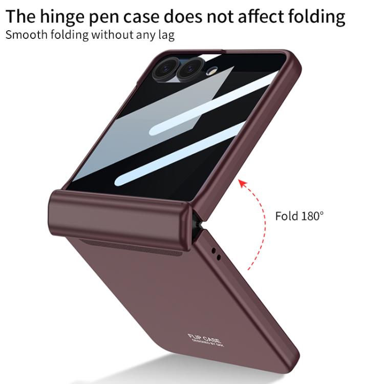 For Samsung Galaxy Z Flip7 5G GKK Integrated Privacy Film Magnetic Full Coverage Flip Phone Case(Dream Purple) - Galaxy Z Flip7 5G Cases by GKK | Online Shopping UK | buy2fix