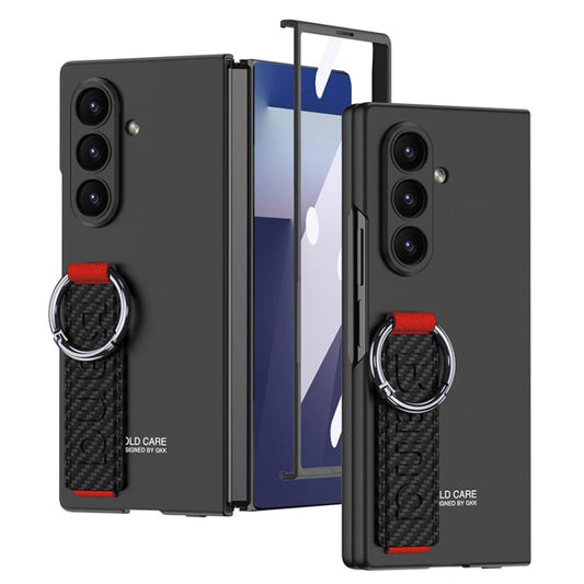 For Samsung Galaxy Z Fold7 5G GKK Integrated Ultra-thin Side Wristband Phone Case, Not Included Pen(Carbon Fiber) - Galaxy Z Fold7 5G Cases by GKK | Online Shopping UK | buy2fix