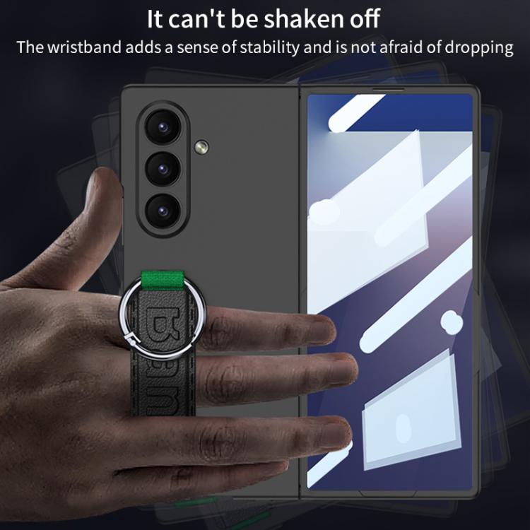 For Samsung Galaxy Z Fold7 5G GKK Integrated Ultra-thin Side Wristband Phone Case, Not Included Pen(Blue) - Galaxy Z Fold7 5G Cases by GKK | Online Shopping UK | buy2fix