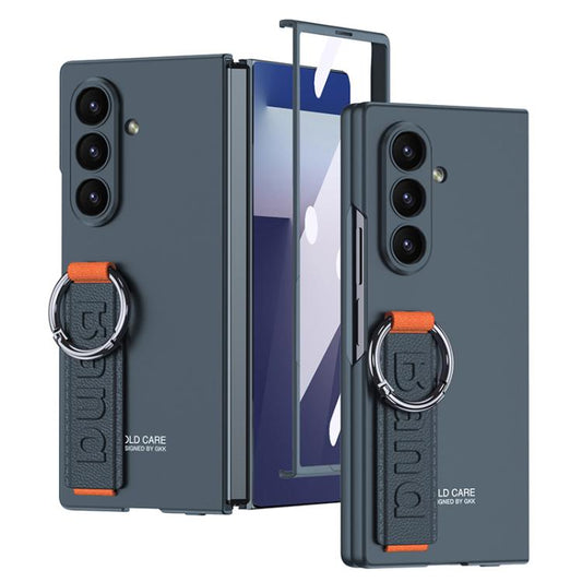 For Samsung Galaxy Z Fold7 5G GKK Integrated Ultra-thin Side Wristband Phone Case, Not Included Pen(Blue) - Galaxy Z Fold7 5G Cases by GKK | Online Shopping UK | buy2fix