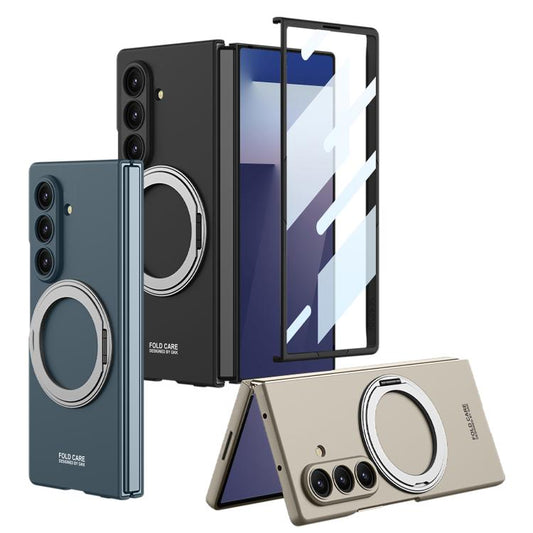 For Samsung Galaxy Z Fold7 5G GKK Integrated Ultra-thin Full Cover Magnetic Phone Case with Rotating Bracket(Grey) - Galaxy Z Fold7 5G Cases by GKK | Online Shopping UK | buy2fix