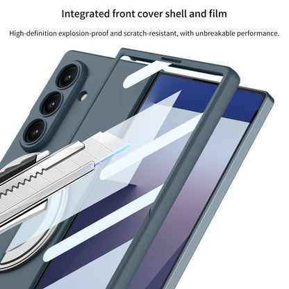 For Samsung Galaxy Z Fold7 5G GKK Integrated Ultra-thin Full Cover Magnetic Phone Case with Rotating Bracket(Grey) - Galaxy Z Fold7 5G Cases by GKK | Online Shopping UK | buy2fix
